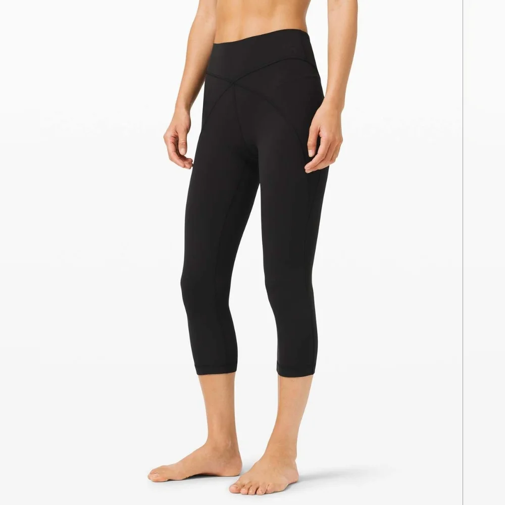 🍋🍋 Lululemon Get Centered High Rise Crop 21" Black 🍋🍋 - Picture 3 of 8
